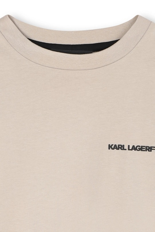 Chłopiec Karl Lagerfeld t-shirt bawełniany dziecięcy Z30964.162.174 beżowy