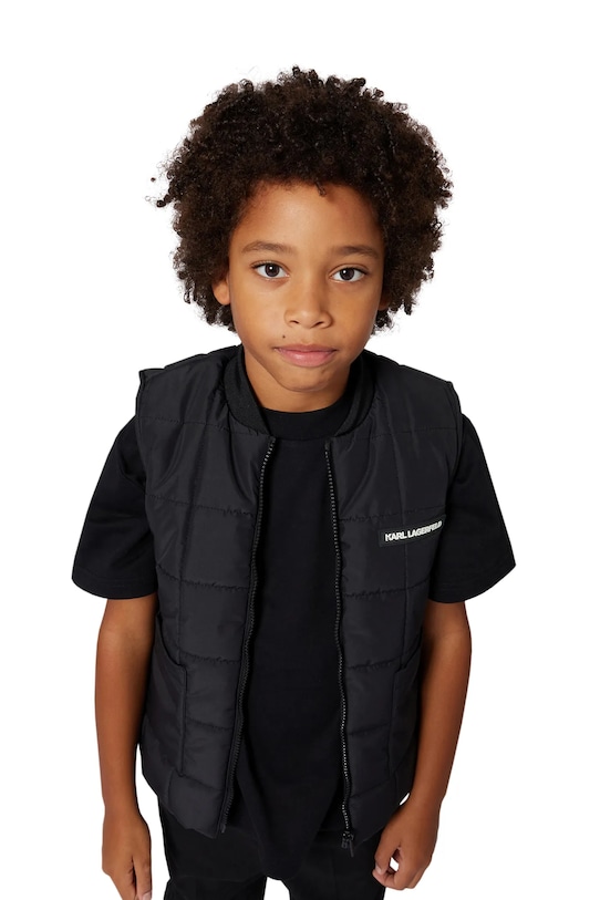 Karl Lagerfeld tricou de bumbac pentru copii Z31039.86.108 negru