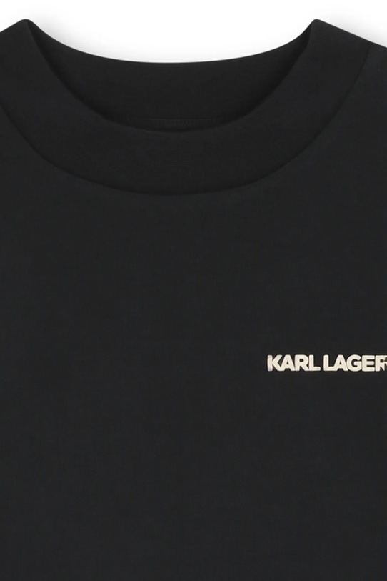 Karl Lagerfeld tricou de bumbac pentru copii negru Z31039.86.108