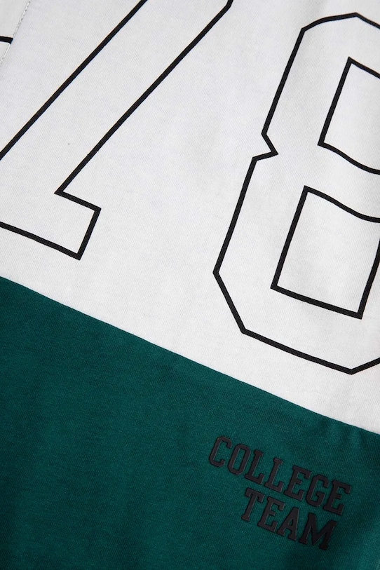 Παιδικό βαμβακερό μπλουζάκι Coccodrillo πράσινο ZC5143201ABJ