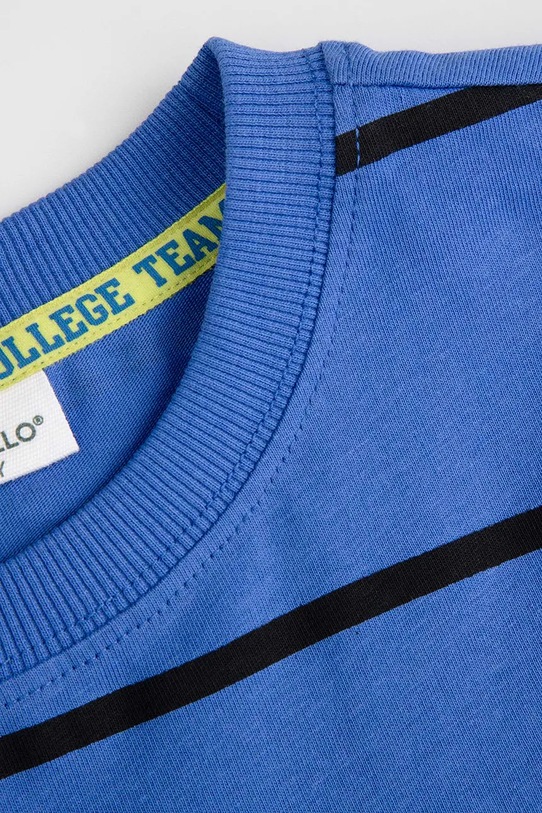 Coccodrillo t-shirt bawełniany dziecięcy niebieski ZC5143202ABJ