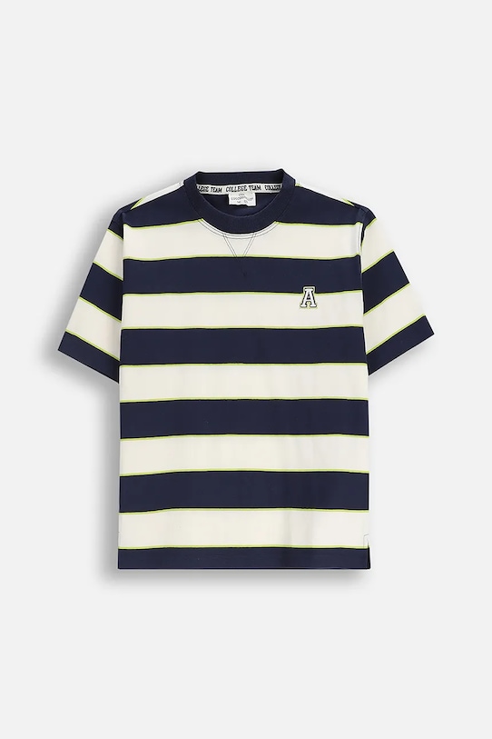 Παιδικό βαμβακερό μπλουζάκι Coccodrillo βαμβάκι μπλε ZC5143204ABJ