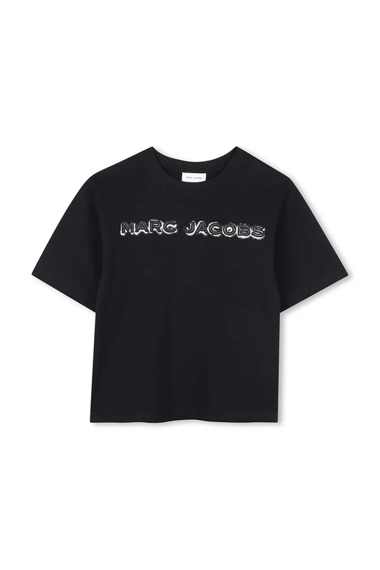 Marc Jacobs t-shirt bawełniany dziecięcy nadruk czarny W60644.156