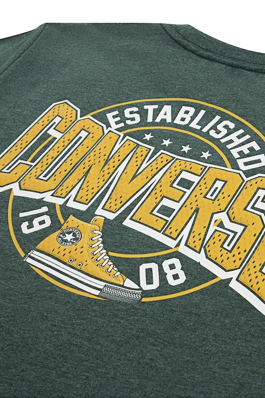 Chłopiec Converse t-shirt z dodatkiem wełny dziecięcy 9CH457 zielony