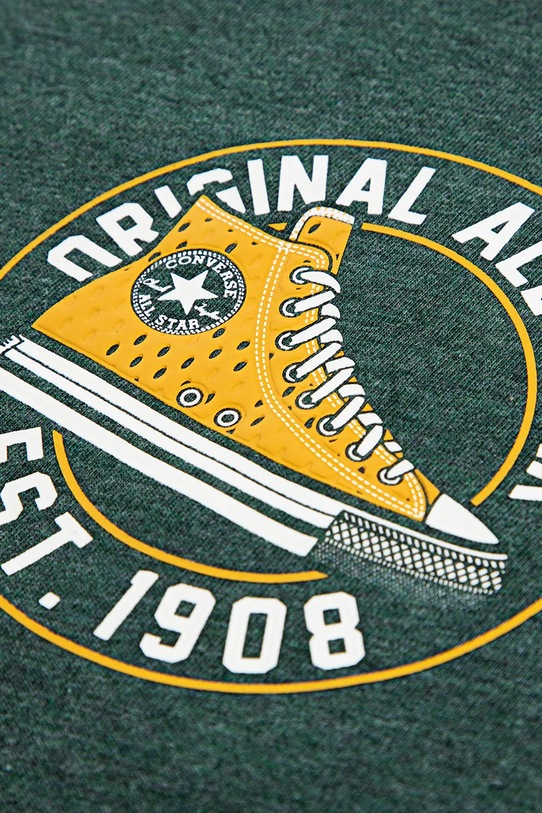 Converse t-shirt z dodatkiem wełny dziecięcy zielony 9CH457
