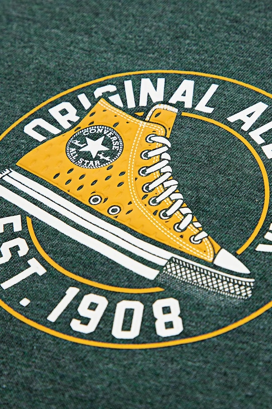 Converse t-shirt z dodatkiem wełny dziecięcy zielony 9CH457