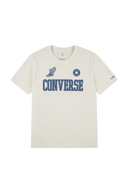 Dječja majica kratkih rukava Converse okrugli bež 9CH470