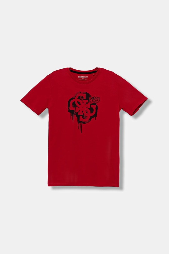 Guess t-shirt bawełniany dziecięcy nadruk czerwony L5BI00.I3Z14.9BYA