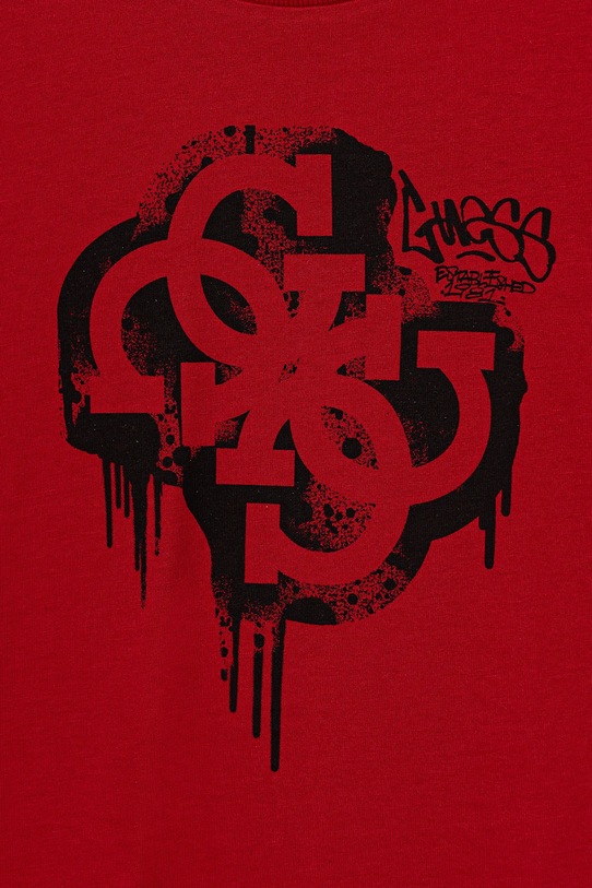 Chłopiec Guess t-shirt bawełniany dziecięcy L5BI00.I3Z14.9BYA czerwony