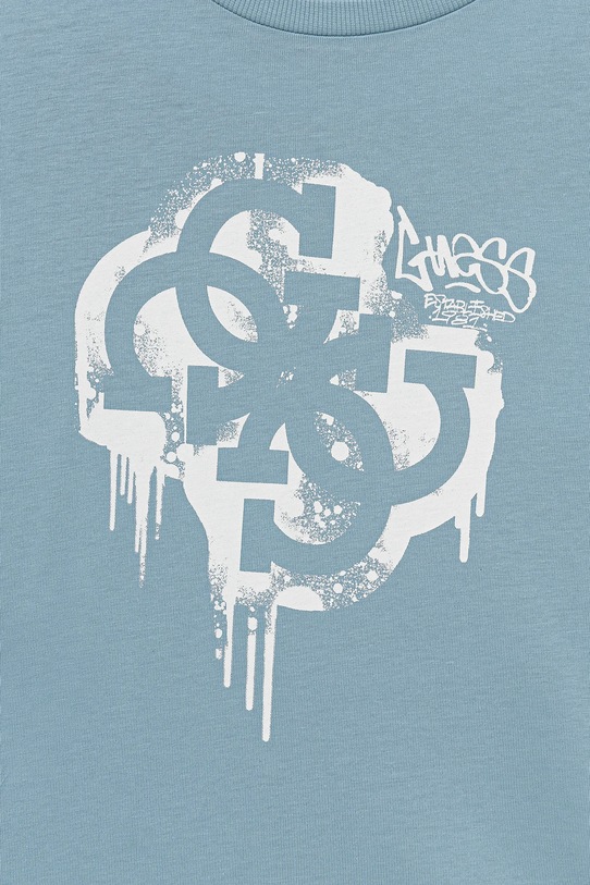 Chłopiec Guess t-shirt bawełniany dziecięcy L5BI00.I3Z14.9BYA niebieski