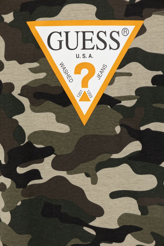 Мальчик Детская хлопковая футболка Guess L5BI05.I3Z14.9BYA зелёный