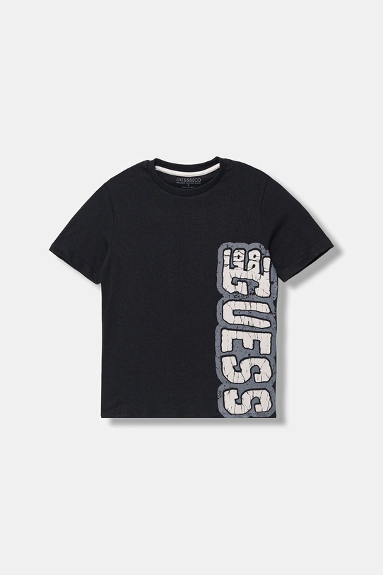 Guess t-shirt bawełniany dziecięcy nadruk czarny L5BI18.I3Z14.9BYA