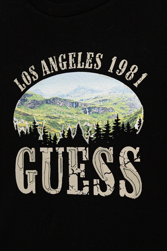 Chłopiec Guess t-shirt bawełniany dziecięcy L5BI24.I3Z14.9BYA czarny