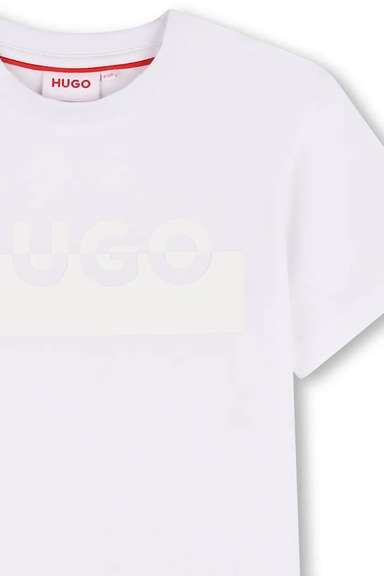 Chłopiec HUGO t-shirt bawełniany dziecięcy G00433.162.174 biały