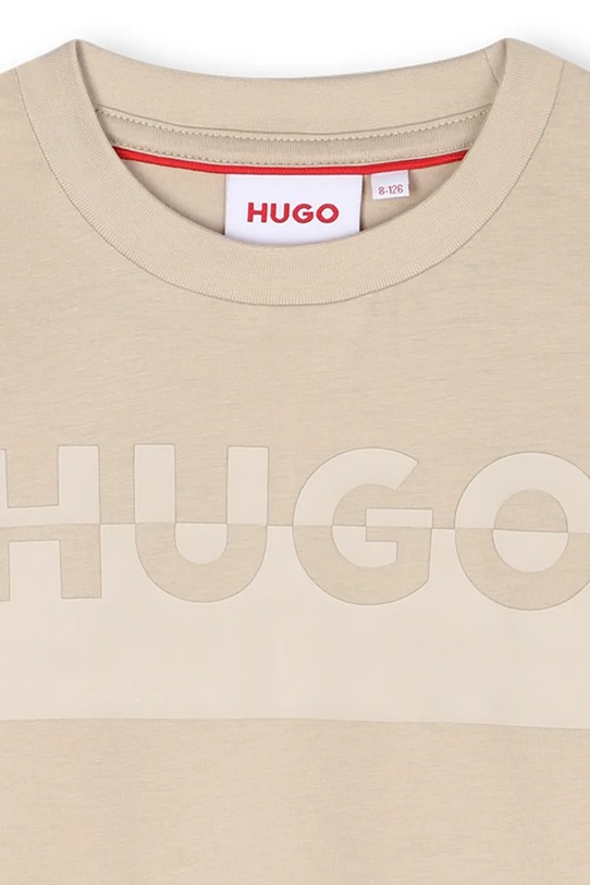 Момче Детска памучна тениска HUGO G00433.162.174 зелен
