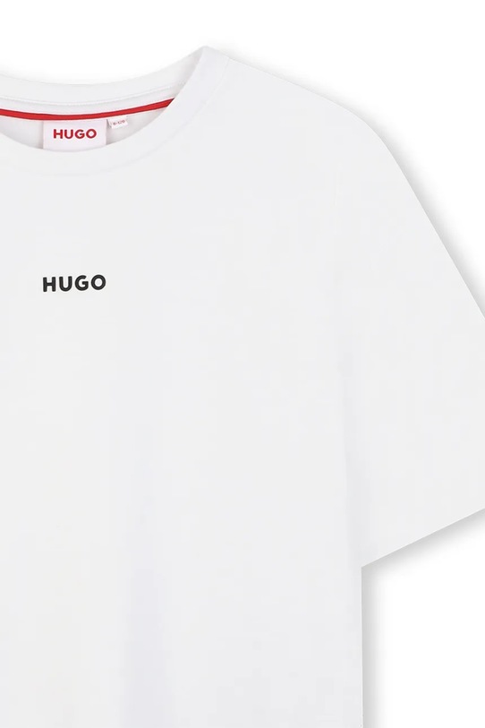 Момче Детска памучна тениска HUGO G00434.102.108 бял