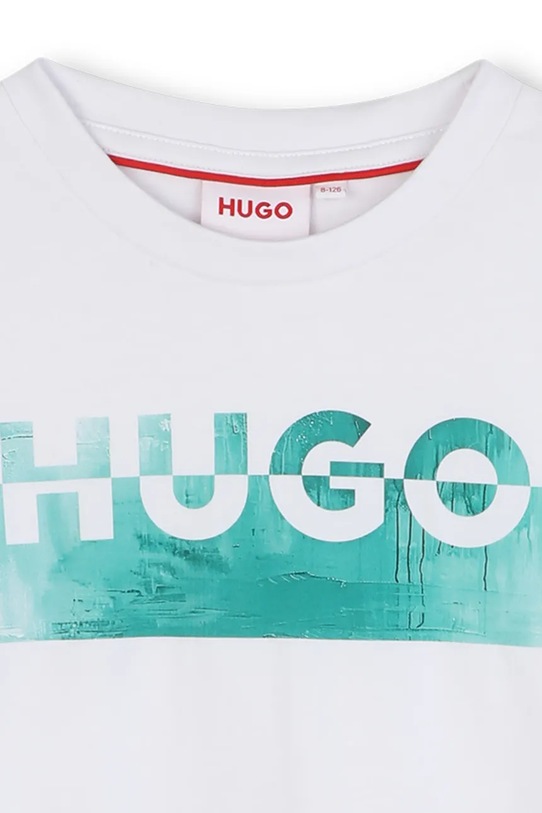 Момче Детска памучна тениска HUGO G00435.162.174 бял