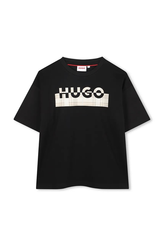 Детска памучна тениска HUGO памук черен G00435.162.174