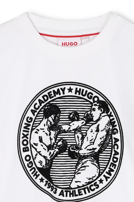 HUGO t-shirt bawełniany dziecięcy biały G00439.114.150