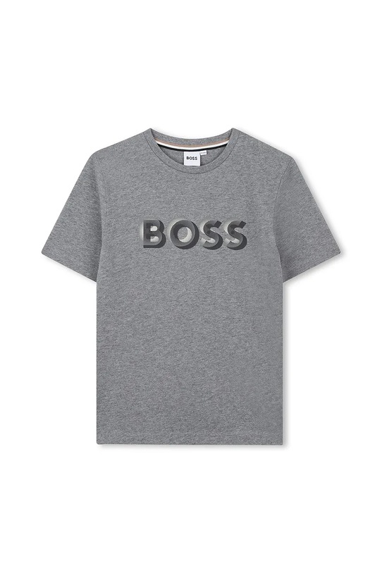 Βαμβακερό μπλουζάκι BOSS βαμβάκι γκρί J52360.162.174