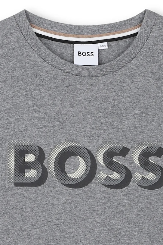 Chłopiec BOSS t-shirt bawełniany J52360.162.174 szary