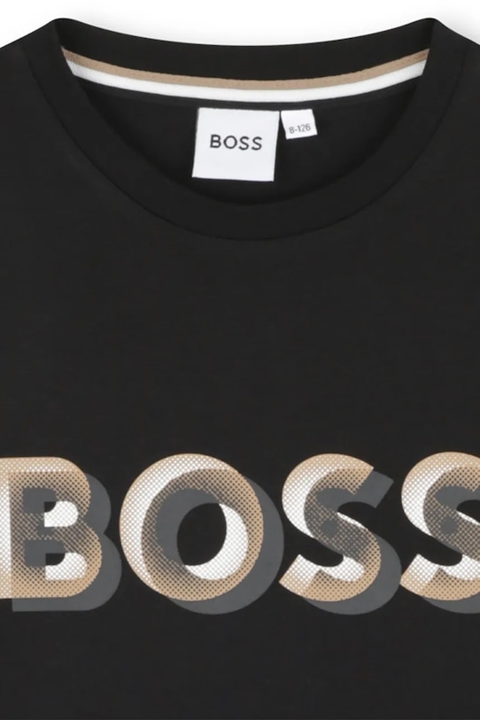 Chłopiec BOSS t-shirt bawełniany J52360.162.174 czarny