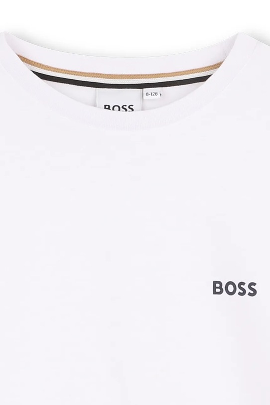 Otroška bombažna kratka majica BOSS modra J52680.114.150