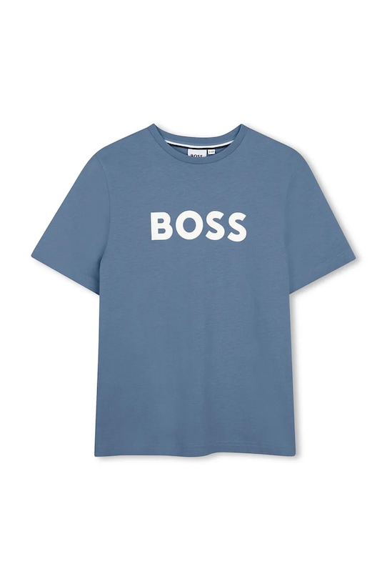 BOSS t-shirt bawełniany dziecięcy nadruk fioletowy J52711.102.108