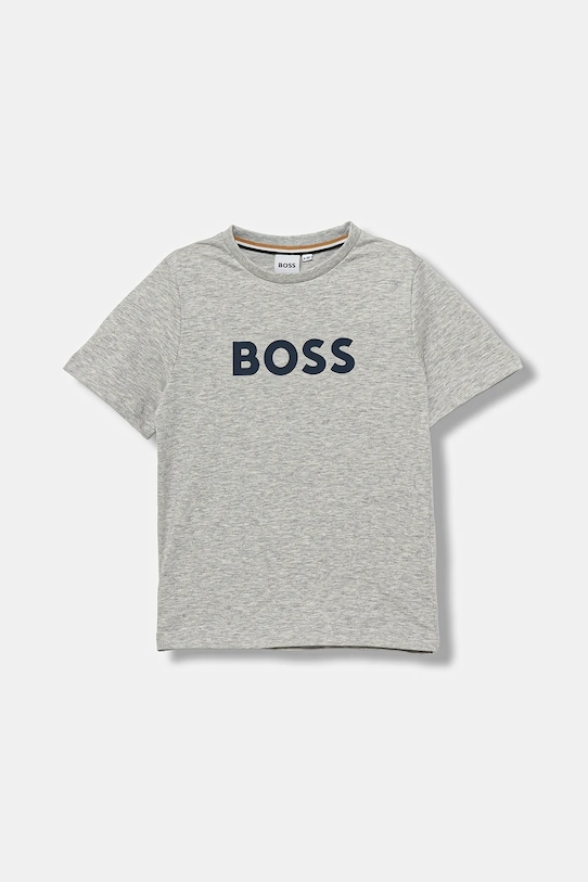 Дитяча бавовняна футболка BOSS бавовна сірий J52711.102.108