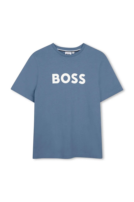 BOSS t-shirt bawełniany dziecięcy nadruk fioletowy J52711.114.150