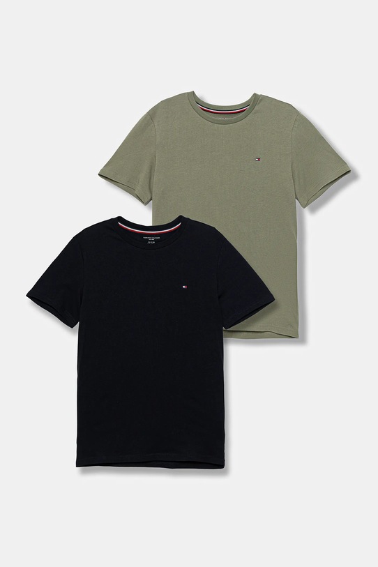 Tommy Hilfiger tricou de bumbac pentru copii uni verde UB0UB00310.9BYA