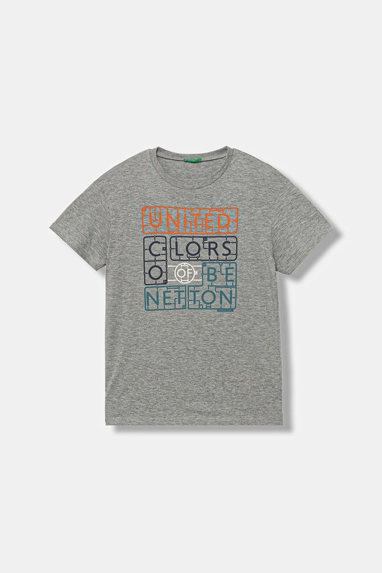 United Colors of Benetton tricou de bumbac pentru copii print gri 3I1XC10Q4.G.seasonal