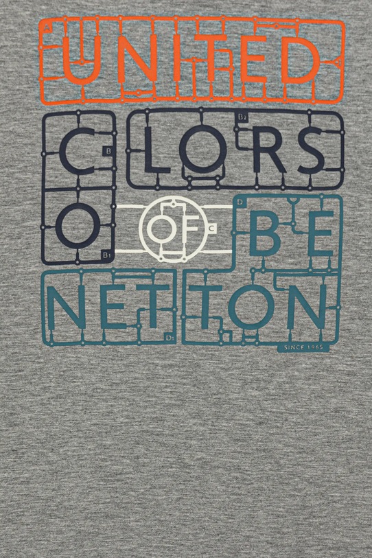 Băieți United Colors of Benetton tricou de bumbac pentru copii 3I1XC10Q4.G.seasonal gri