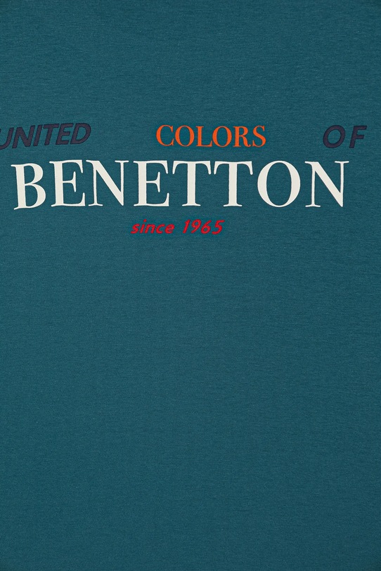 Chłopiec United Colors of Benetton t-shirt bawełniany dziecięcy 3I1XC10Q4.G.seasonal turkusowy