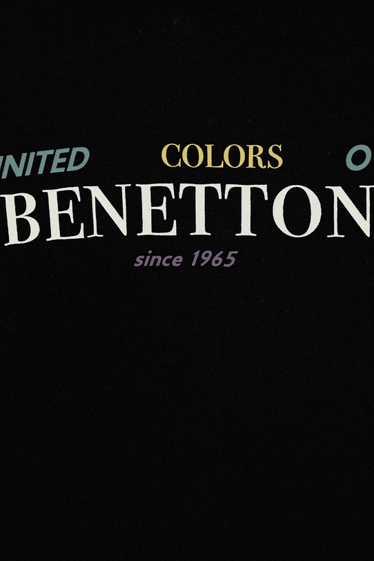 Chłopiec United Colors of Benetton t-shirt bawełniany dziecięcy 3I1XC10Q4.G.seasonal czarny