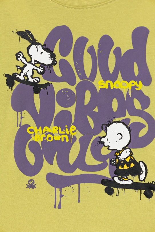 CHLAPEC Bavlněné tričko United Colors of Benetton 3X1SG10JW.P.seasonal zelená