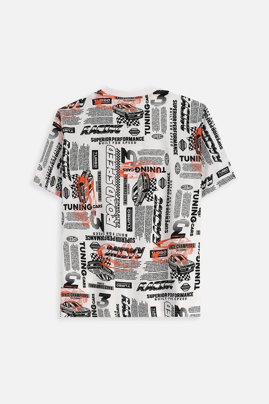 Coccodrillo t-shirt bawełniany dziecięcy ZC5143201VBA biały AW25