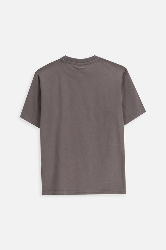 Coccodrillo t-shirt bawełniany dziecięcy ZC5143212VBA szary AW25