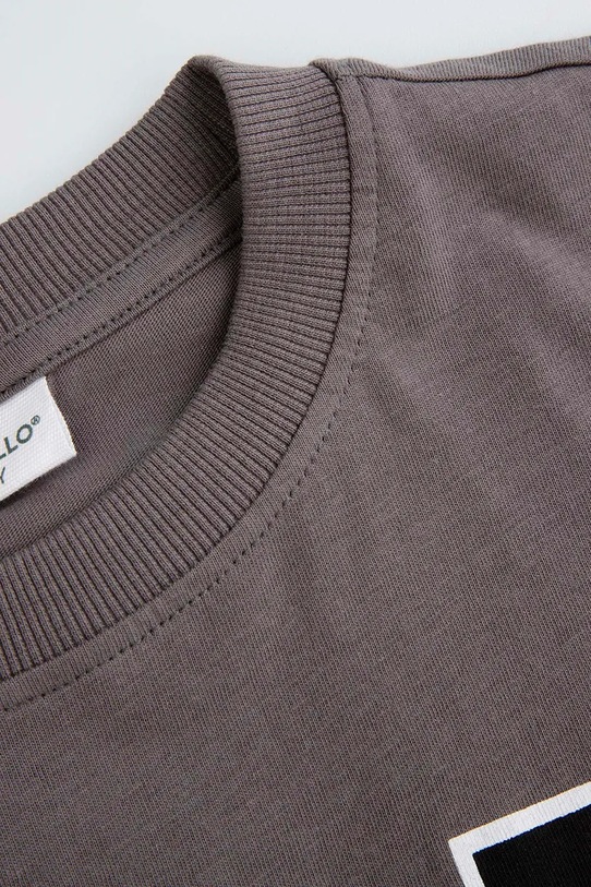 Chłopiec Coccodrillo t-shirt bawełniany dziecięcy ZC5143212VBA szary