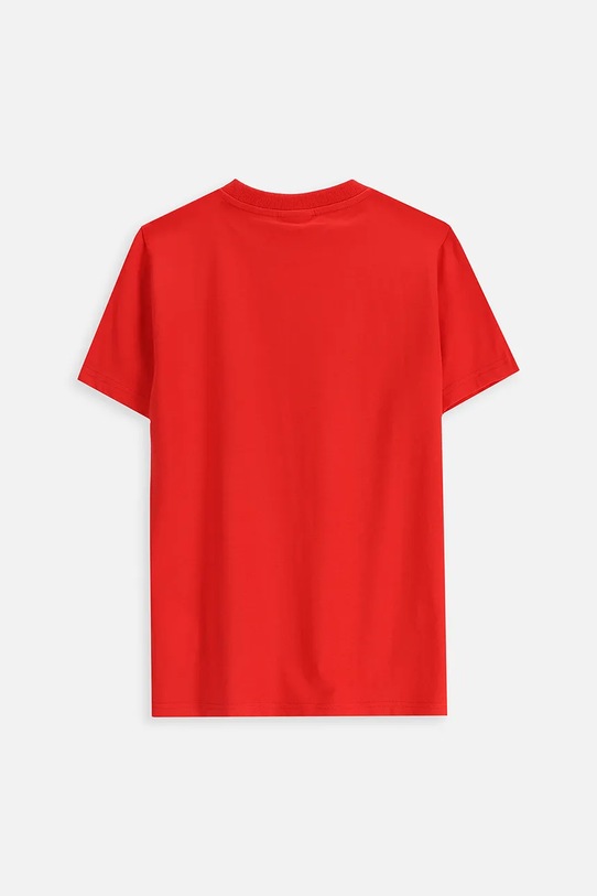 Coccodrillo t-shirt bawełniany dziecięcy ZC5143219VBA pomarańczowy AW25