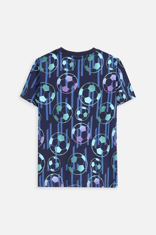 Coccodrillo t-shirt bawełniany dziecięcy ZC5143220VBA granatowy AW25