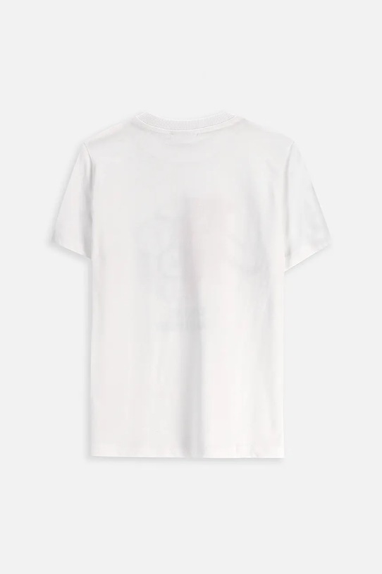 Coccodrillo t-shirt bawełniany dziecięcy ZC5143225VBA biały AW25