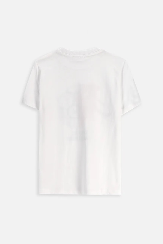 Coccodrillo t-shirt bawełniany dziecięcy ZC5143225VBA biały AW25