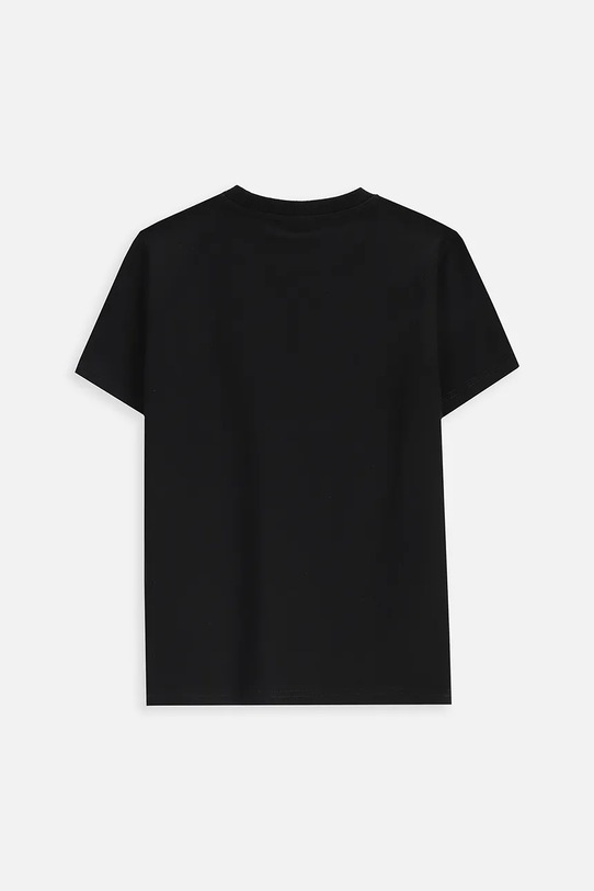 Coccodrillo t-shirt bawełniany dziecięcy ZC5143228VBA czarny AW25