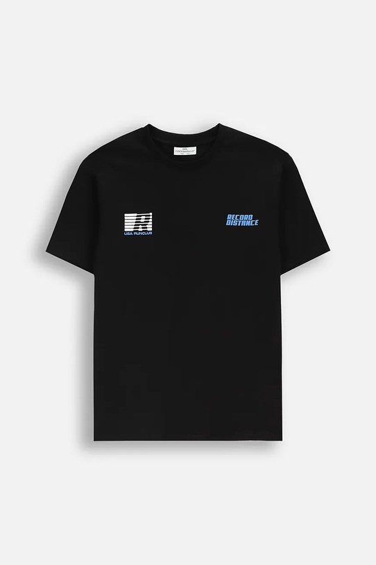 Coccodrillo t-shirt bawełniany dziecięcy nadruk czarny ZC5143205VBB