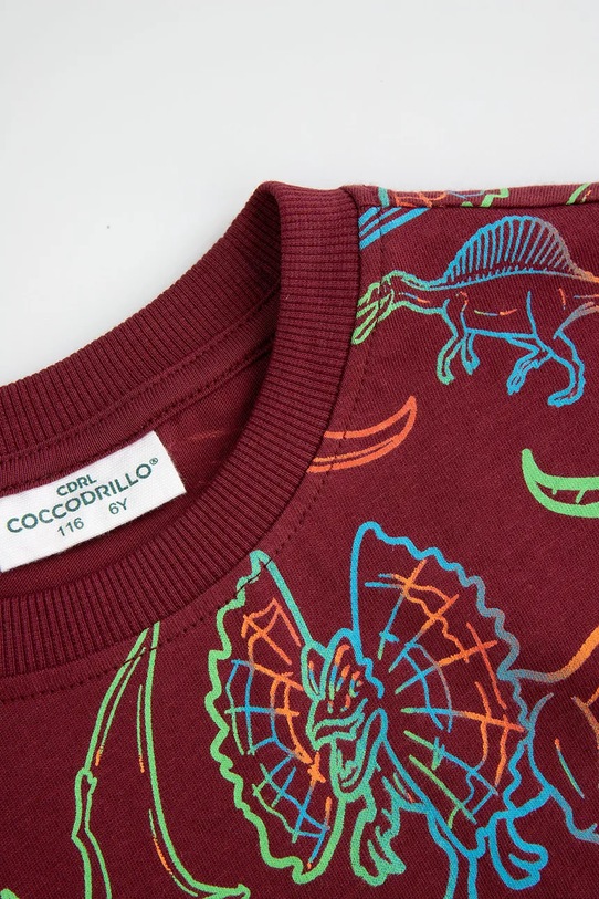 Chłopiec Coccodrillo t-shirt bawełniany dziecięcy ZC5143208VBA bordowy