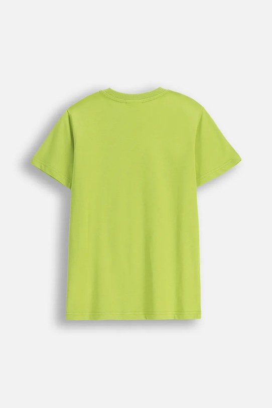 Coccodrillo t-shirt bawełniany dziecięcy ZC5143218VBA zielony AW25
