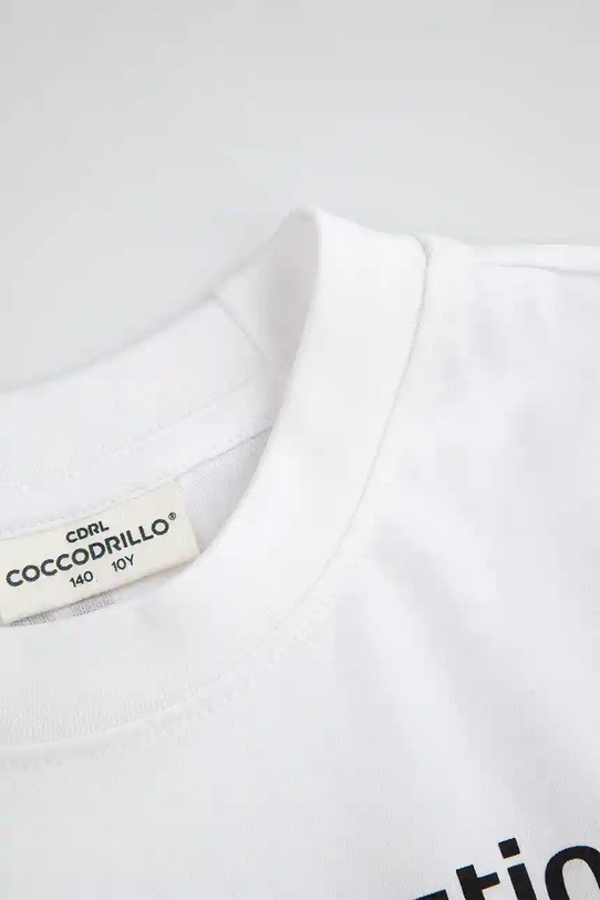 Chłopiec Coccodrillo t-shirt bawełniany dziecięcy ZC5143212LBD biały