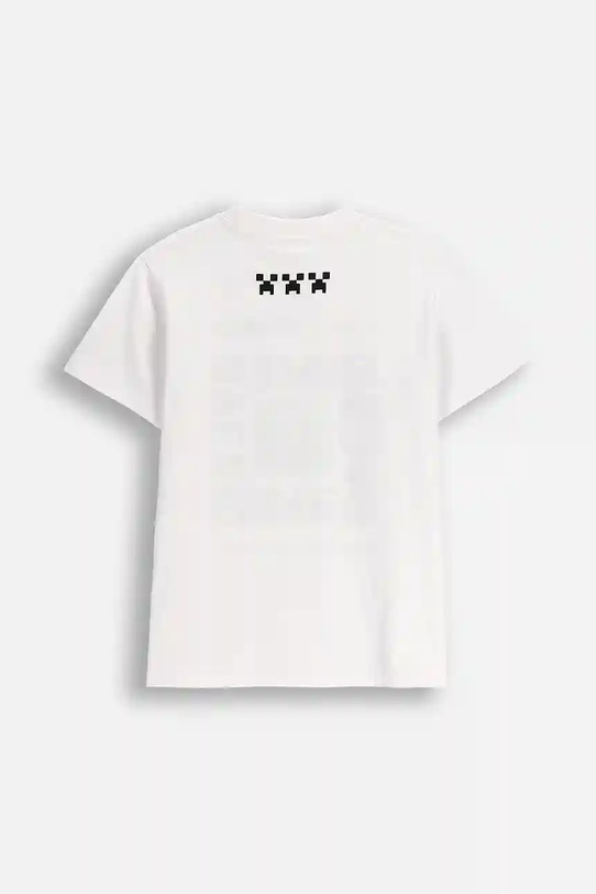 Coccodrillo t-shirt bawełniany dziecięcy ZC5143214LBD biały AW25