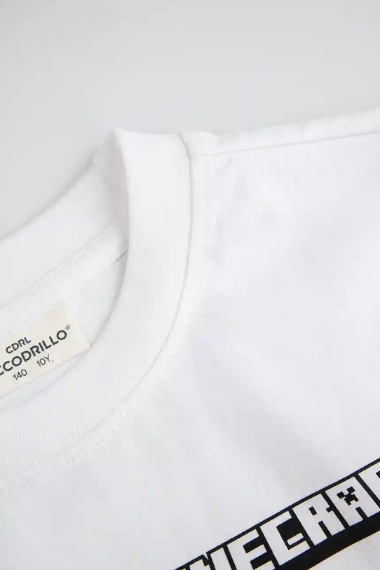 Chłopiec Coccodrillo t-shirt bawełniany dziecięcy ZC5143214LBD biały